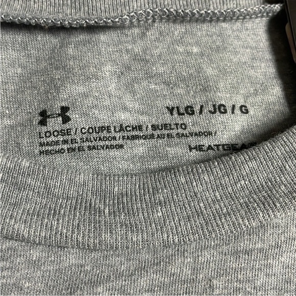 size large UNDER ARMOUR long sleeve gray graphic tee - Picture 3 of 6